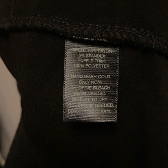 White House | Black Market Ruffled Black Mini Dress
 XS - Picture 3 of 3